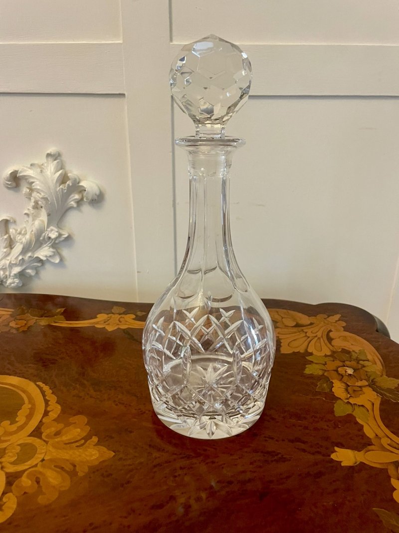 Antique Victorian Quality Cut Glass Decanter
